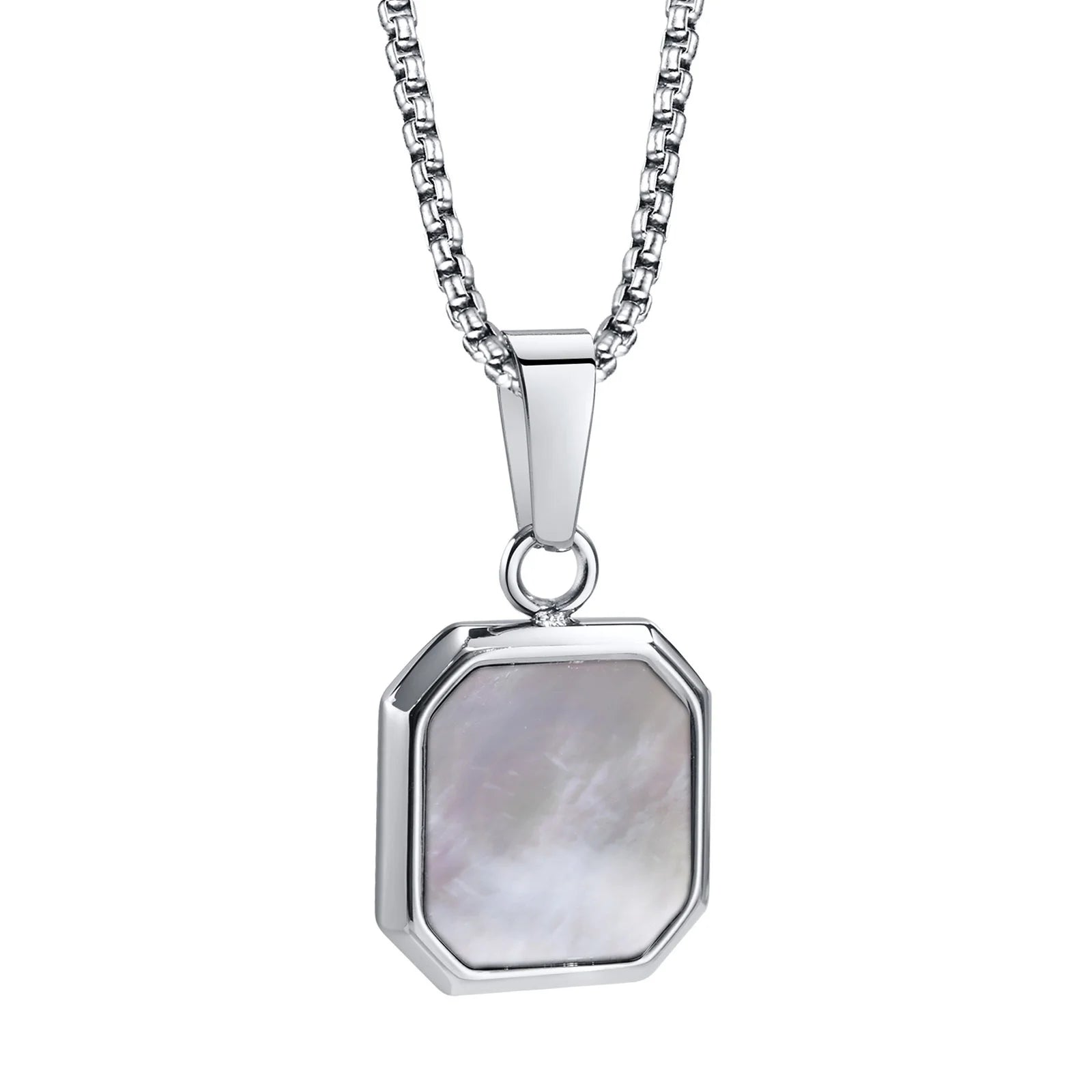 Square stone pendant